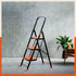 Bathla Boost Rhino 3 - Step Foldable Steel Ladder for Home (Black + Orange)